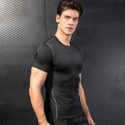 2019 Men Sport Training Quick Dry T-shirt Short Sleeve Male Casual Man Gym Running Fitness Slim Tees Tops Clothing Summer