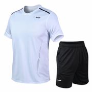 Sport Tracksuits Men Quick Dry Sportwear Suits Summer Men's Set Fitness Clothing Men T Shirt Shorts Sets Casual Black Sets 5XL
