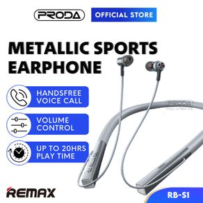 REMAX Neckband Earphone For Sport Earphone Wireless Sport Earphone RB-S1 Bluetooth Earphone Sport Neck Band Earphone