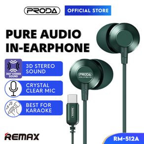 Remax Earphone Type C Earphone With Mic RM-512A