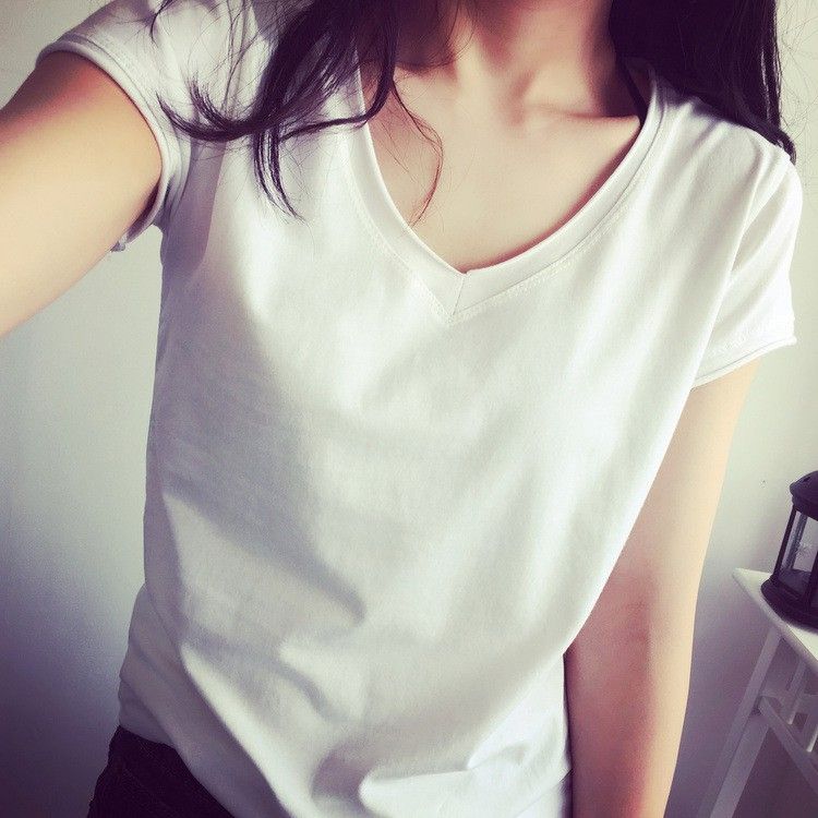 Mrmt 2023 Brand New Women's T Shirt Elastic Bottom Shirt Cotton Tight Women T-Shirt for Female Pure