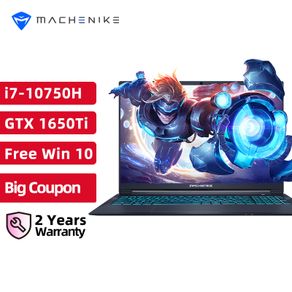 Machenike T58-VB i7 Gaming Laptop i7 10750H GTX 1650Ti 8GB RAM 512G SSD 15.6'' Ultra border IPS i7 notebook Metal A shell
