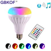 GBKOF E27 Wireless Bluetooth Speaker+12W RGB Bulb LED Lamp 110V 220V Smart Led Light Music Player Audio with Remote Controller