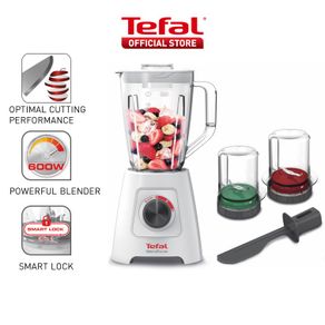 Tefal Blendforce Blender w/Grinder Chopper & Spatula BL4291 - 600W 2 speeds + pulse 2L plastic jug smart lock system