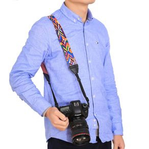 Ethnic Style Photo Camera Colorful Strap Cotton Yard Pattern Neck Strap DSLR Shoulder Hand Strap for Canon Nikon