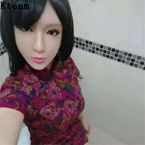 Realistic Female Mask For Halloween Human Female Masquerade Latex Party Mask Sexy Girl Crossdress Costume Cosplay Mask