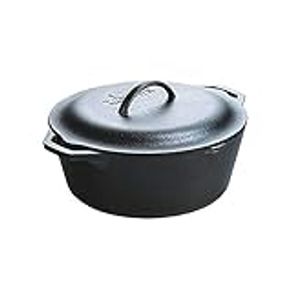 Lodge Enameled Cast Iron Oval Dutch Oven 7-Quart 6.6 litres Oyster White