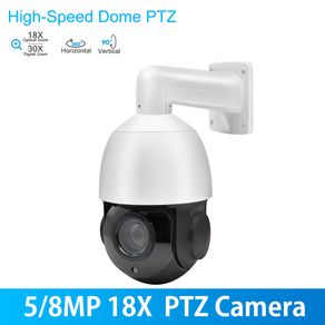 4K PTZ IP Camera 5MP 8MP PoE High-Speed Dome 18X Optical Zoom Outdoor IP66 Motion Detection Wall Bracket Support Hikvision NVR