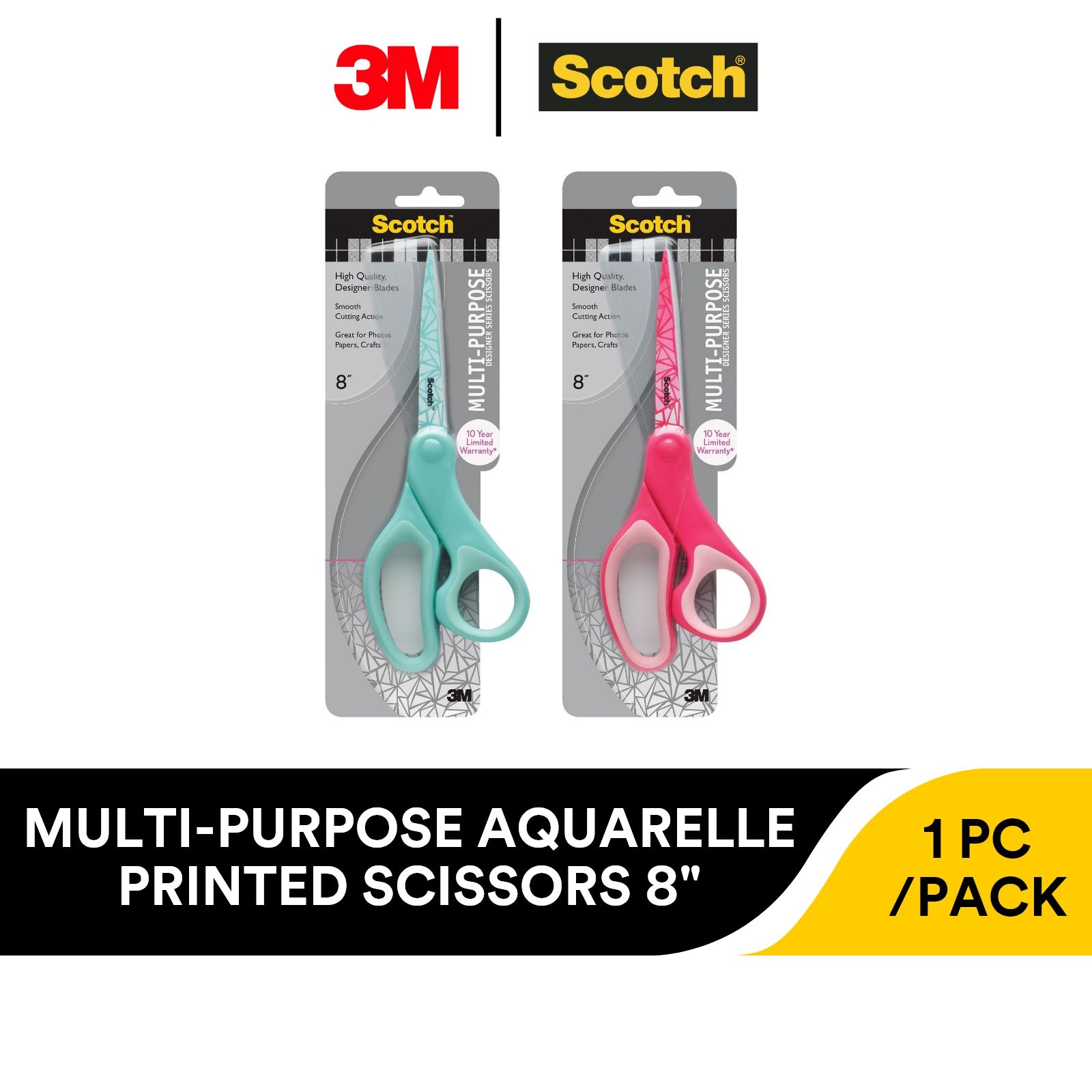 Titanium 3M Scotch Precision Ultra Edge 8 Scissor RANDOM / COLORS