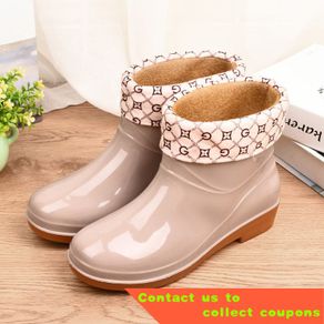 butter rain boots fashion outer wear shoes big toe short BV