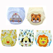 5pc/ Lot Baby Diapers Children Reusable Underwear Breathable DiaperS Training Pants Can Tracked Suit for 6-16kg