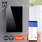 US Wifi Switch Tuya App Remote Control Wall Light Controller Smart Home Automation Touch Switch 1G 2G 3G Voice Control Tmall