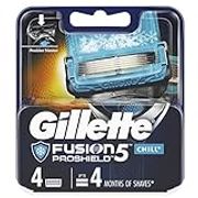 Gillette Fusion Proshield Chill Razor Cartridges Refill, 4ct