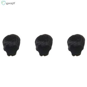 3X Fashion Wig Short Black Male Straight Synthetic Wig for Men Hair Fleeciness Realistic Natural Black Toupee Wigs