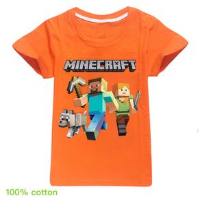 Kids Boys Girls Anime Cartoon Minecraft Creeper Printed Short Sleeve O Neck T Shirt Casual Top