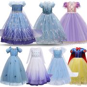 WFRV 2021 New Elsa Dress Girls Party Vestidos Cosplay Girl Clothing Anna Snow Queen Print Birthday Princess Dress Kids Costume Frozen Dress L0Ib
