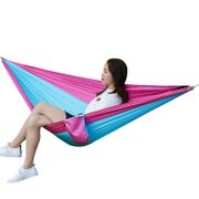 Portable Camping Hammock Travel Double Person Hanging Bed Outdoor Leisure Anti-mosquito Sleeping Hamaca Garden Outdoor Furniture