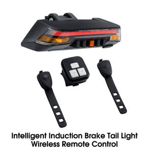 WEST BIKING Bicycle Tail Light Wireless Remote Control MTB Safety Intelligent Rear Light Waterproof Turn Sign Seatpost Warning Tail Light Bike Accessories