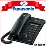 Panasonic KX-T7703X Telephone Corded. Also known as KX-T7703. LCD Display. (Black) (Export Set - No Warranty.