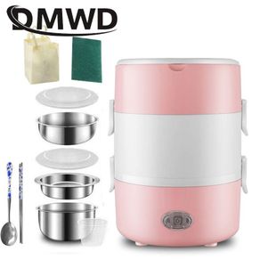 Electric Lunch Box Portable Food Warmer Mini Rice Cooker Food Heater(Double  Layer)