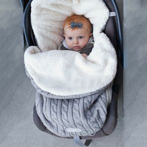 Infant Baby Warm Knit Crochet Swaddle Wrap Swaddling Blanket Sleeping Bag