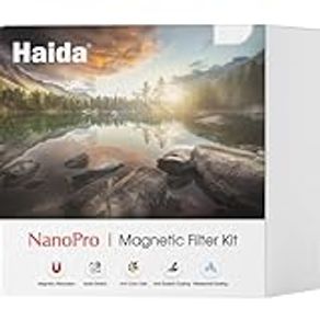 Haida HD4760-55 55mm Magnetic Filter Set MC Optical Glass Incl Adapter, ND64, ND1000, CPL, Magnetic Lens Cap, Tortoise Case