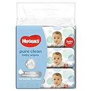 HUGGIES Pure Clean Baby Wipes, 64ct, (Pack of 3)