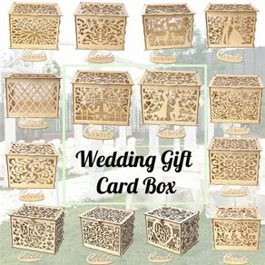 1pc, White Wedding Card Box With Lock, PVC Gift Card Box For Wedding  Decorations For Reception, Gift Card Money Box For Wedding Party Reception