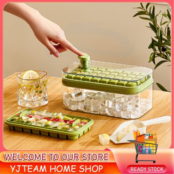 Silicone Freezer Tray Soup 4 Cubes Food Freezing Container Molds With Lid  Frozen Packaging Box