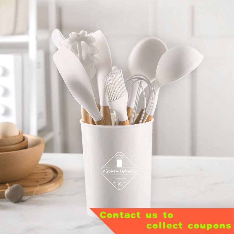 13PCS Heat Resistant Silicone Kitchenware Cooking Utensils Set Kitchen  Measuring Spoons Utensils Baking Tools With Storage Box - AliExpress