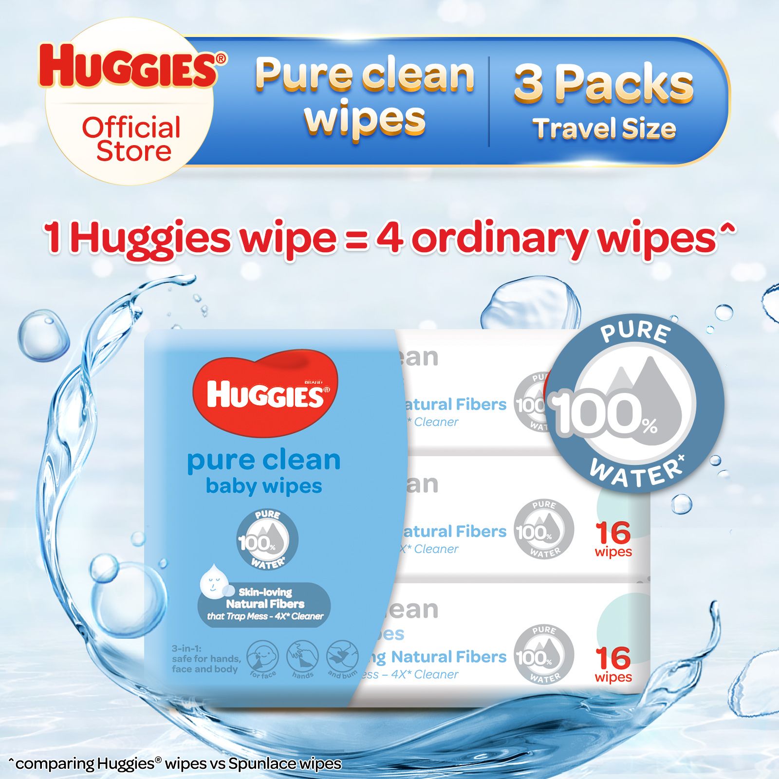 Huggies pure best sale clean wipes