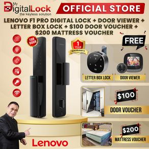 LENOVO F1 PRO DIGITAL LOCK + DOOR VIEWER + LETTER BOX LOCK + $100 DOOR VOUCHER + $200 MATTRESS VOUCHER