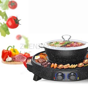 Multi-function Electric Grills Home Baking Pan Smokeless Teppanyaki Barbecue  Electric Griddles 220V Indoor BBQ machine