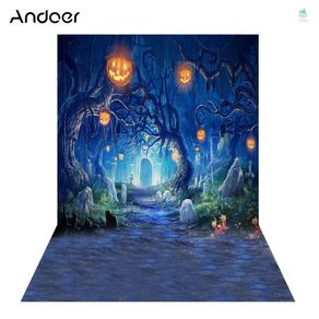 Andoer 1.5 x 2m Photography Background Backdrop Digital Printing Hallowmas Halloween Pumpkin Graveyard Pattern for Photo Studio