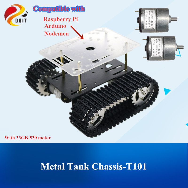 DOIT 33GB-520 DC Motor 12V/350rpm High Speed Metal Gear Motor All 12V Motors  for RC Smart Robot Tank Car Chassis Toys DIY - AliExpress