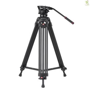 Andoer D1801 Professional Photography Tripod Stand Aluminium Alloy with 360° Panorama Fluid Hydraulic Bowl Head 3-Sectio   A0220