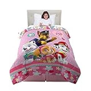 Nickelodeon PAW Patrol Girls Best Pup Pals Comforter, Pink, Twin/Full-72" x 86", ML6198