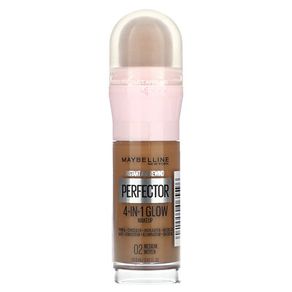Maybelline, Instant Age Rewind, Perfector 4-in-1 Glow Makeup, 02 Medium, 0.68 fl oz (20 ml)