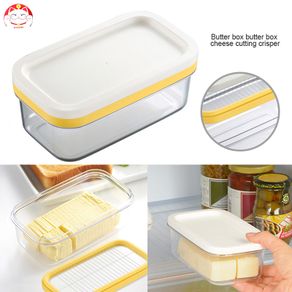 2 in 1 Butter Slicer Saver Keeper Case Butter Container Storage with Lid