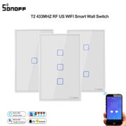 Sonoff T2 /T3 US 1/2/3 gang Smart Remote Control Wifi Timer light switch wall touch RF433mhz Switch work with Alexa/google home