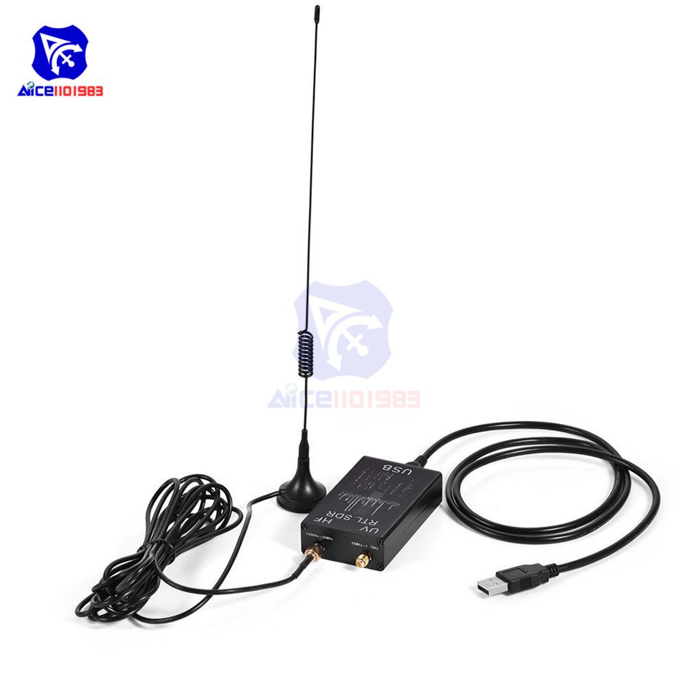 Ham Radio Receiver 100KHz-1.7GHz full Band UV HF RTL-SDR USB Tuner RTLSDR  USB dongle with RTL2832u R820t2 RTL SDR Receiver H042