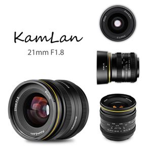 Kamlan 21mm F1.8 Portable Waterproof Mirrorless Camera Manual Fix Focus Prime Lens for Canon EOS-M for Fuji FX/ M4/3