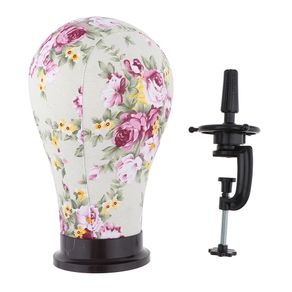 Nunify Pink Black Wig Stand Wig Tripod With Mannequin Canvas Block