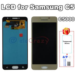 100% tested Super AMOLED Samsung Galaxy C5 C5000 LCD display with touch screen assembly Replacement No Dead Pixel AAA grade