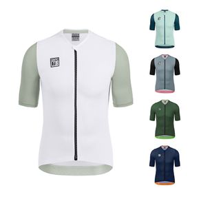 Santic Cycling Jersey Summer Men's Road Outdoor Cycling Top Short Sleeve Cycling Breathable Jersey WM3C02224