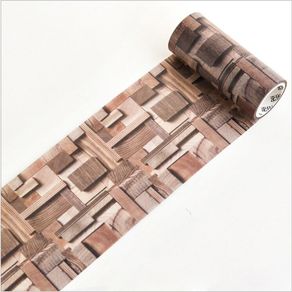 100mm Wide Retro Wood Heart Timber Collage Decoration Washi Tape DIY Planner Diary Scrapbooking Masking Tape Escolar