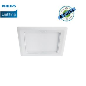 (4 Packs Deal) Philips 59528 Marcasite square shape downlight 14W LED cut out 150mm