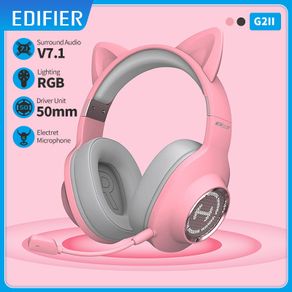 EDIFIER G2II Gaming Headset 7.1 Surround Sound 50mm driver unit RGB dynamic backlight system Microphone with noise cancellation