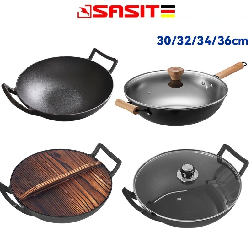 Russell Taylors Non Stick Marble Coated Deep Fry Pan Skillet Saute with Lid  Induction Cookware Gas Stove