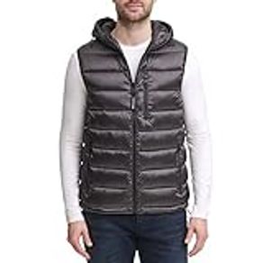 Calvin Klein Men's Packable Vest, Granite Iridescent, Small
